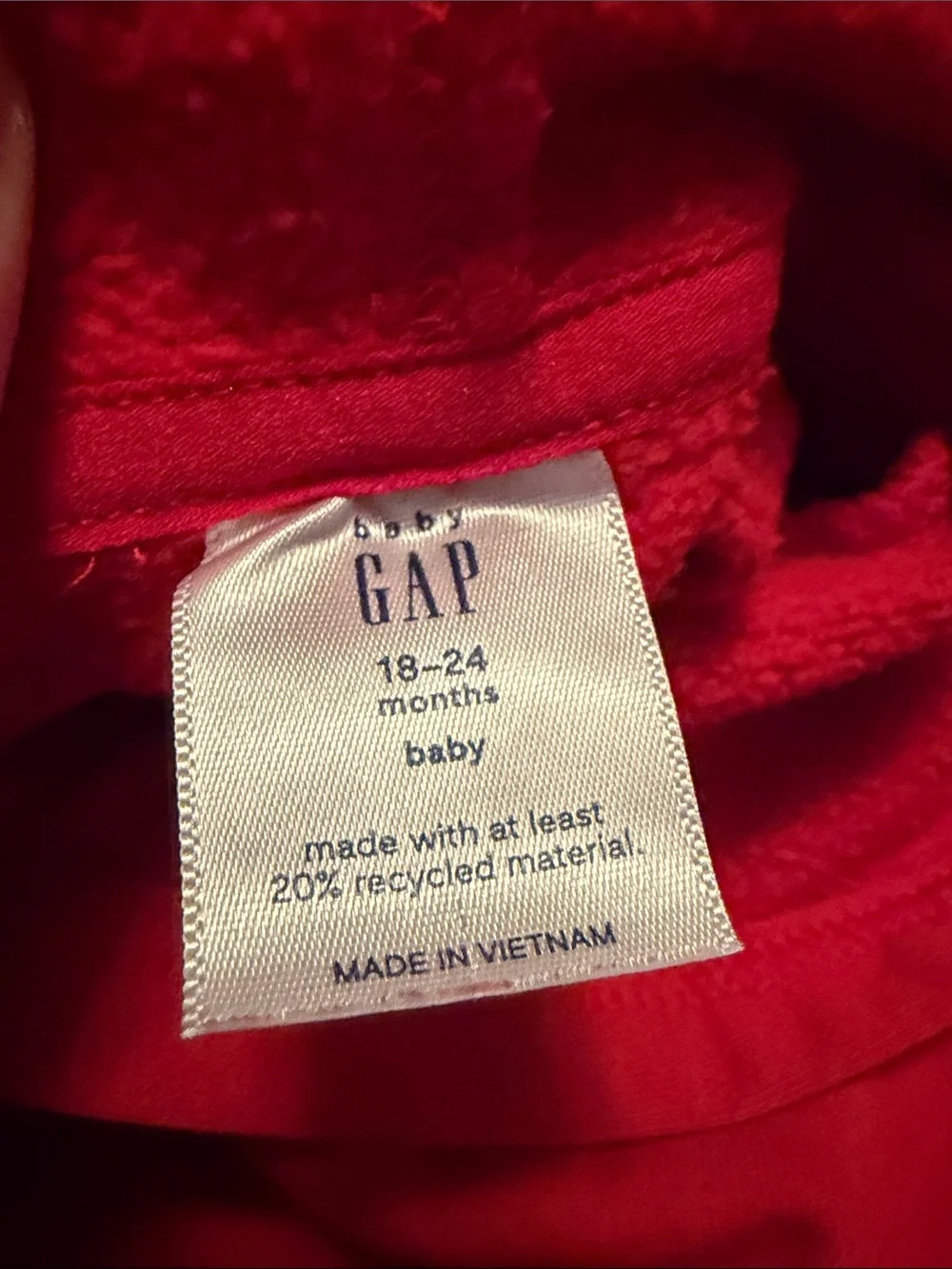 GAP Infant Red Logo Hoodie - Kids' Pullover Sweatshirt
